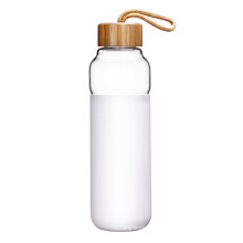 Hot Selling High Quality Heat-Resistant Borosilicate Glass Bottle with Wood Lid More Styles 300ml 400ml